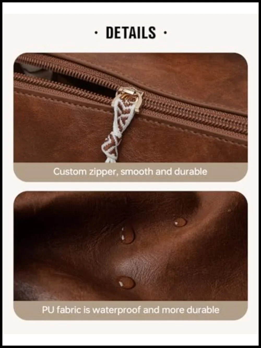 Large Capacity PU Leather Cosmetic Bag with Open-Flat Design for Travel